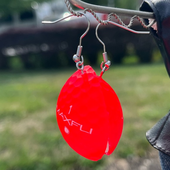 Golf Ball Earrings - Picture 2 of 2